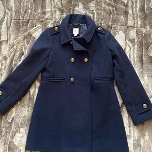 Gap navy blue pea coat girls size large